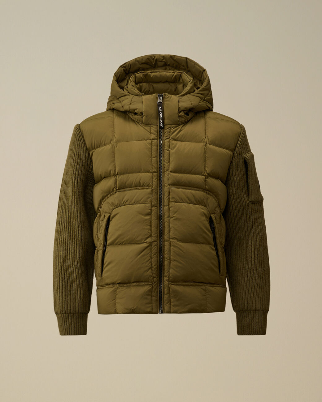 C.P Company - U16 Nylon Mixed Hooded Down Jacket