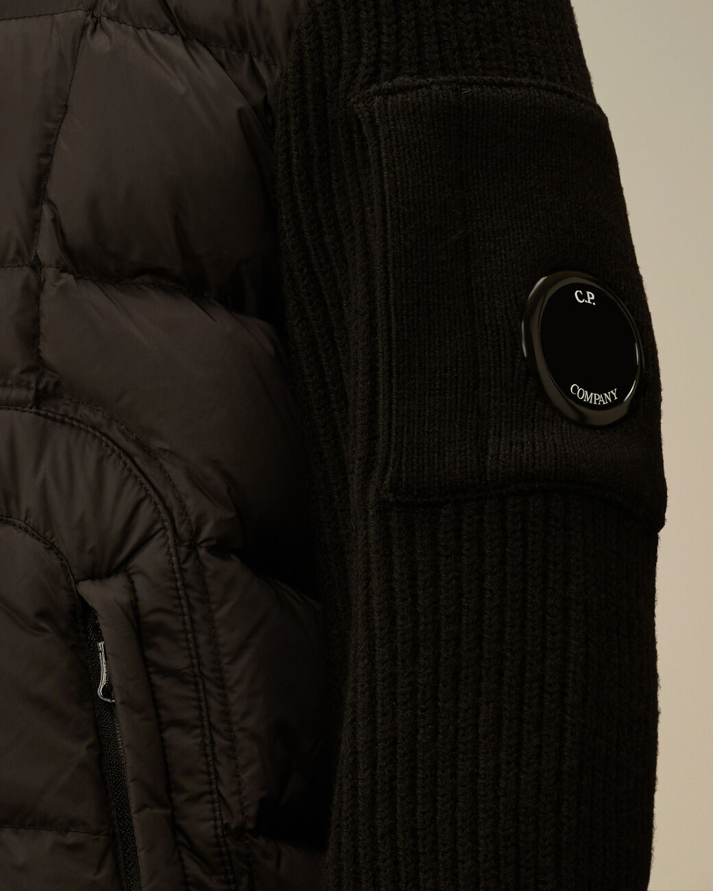 C.P Company - U16 Nylon Mixed Hooded Down Jacket