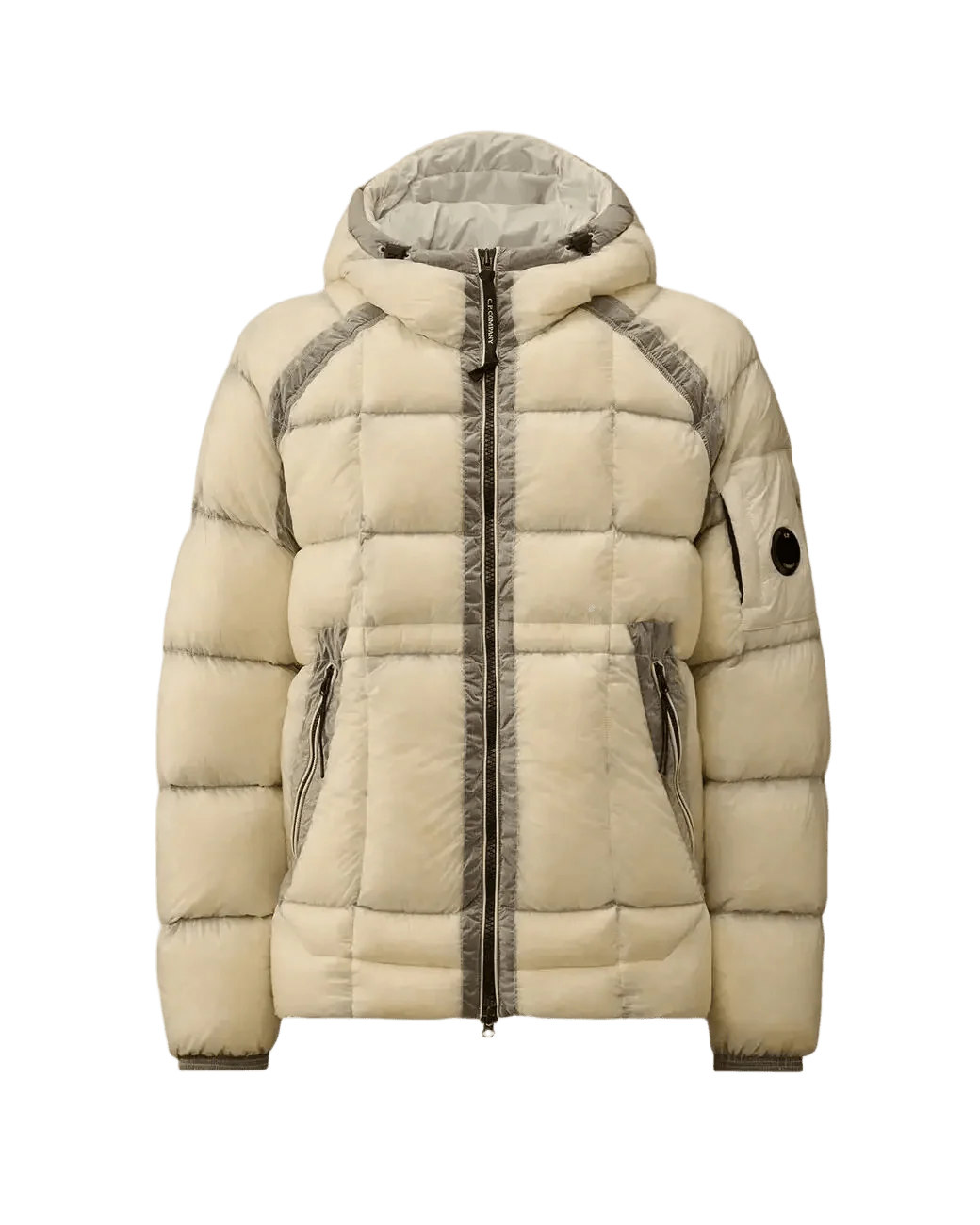 C.P. COMPANY - Doudoune D.D. Shell Hooded Down Puffer Jacket beige