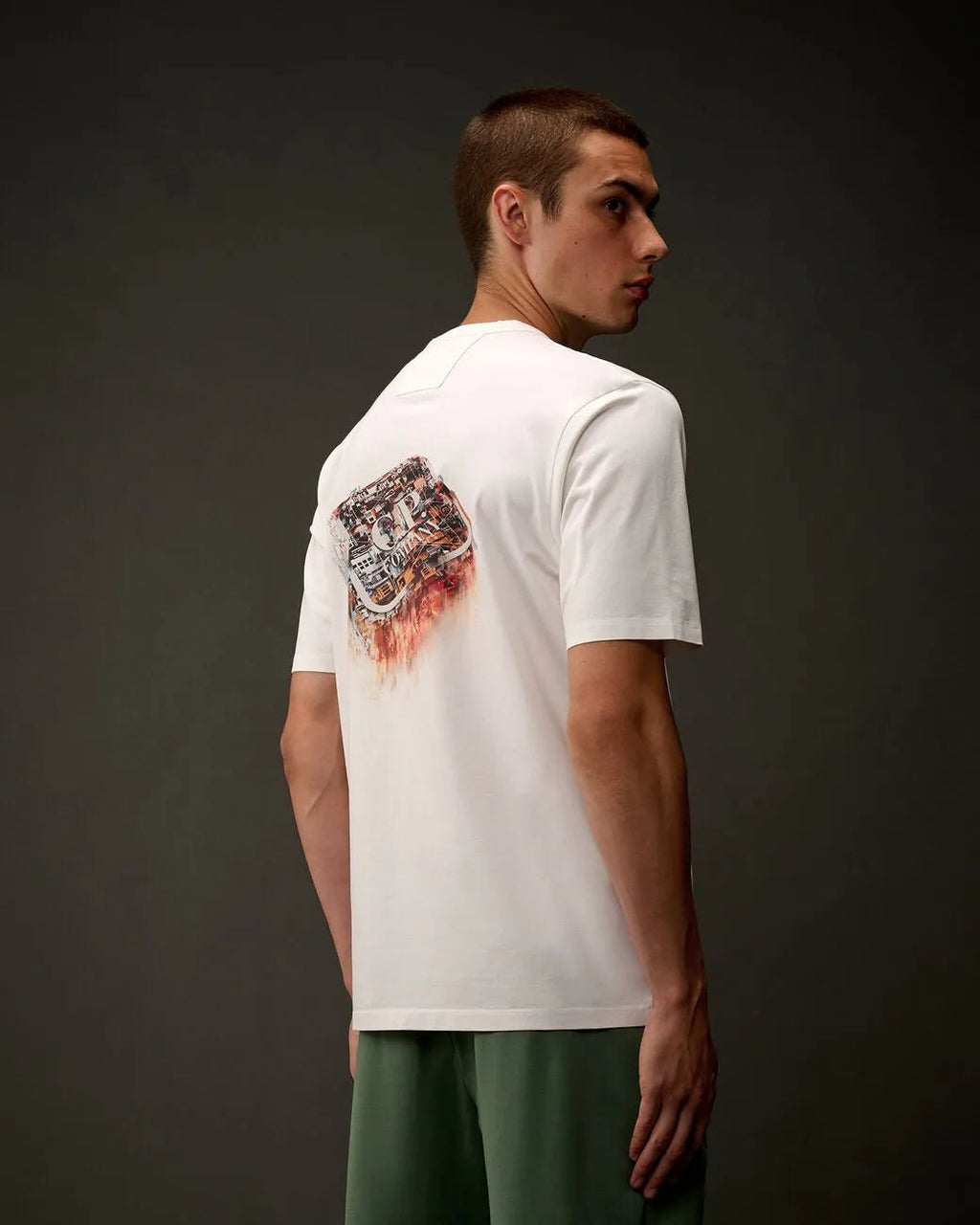 C.P. COMPANY : Metropolis Series Mercerized Jersey Short Sleeve Badge T-Shirt blanc