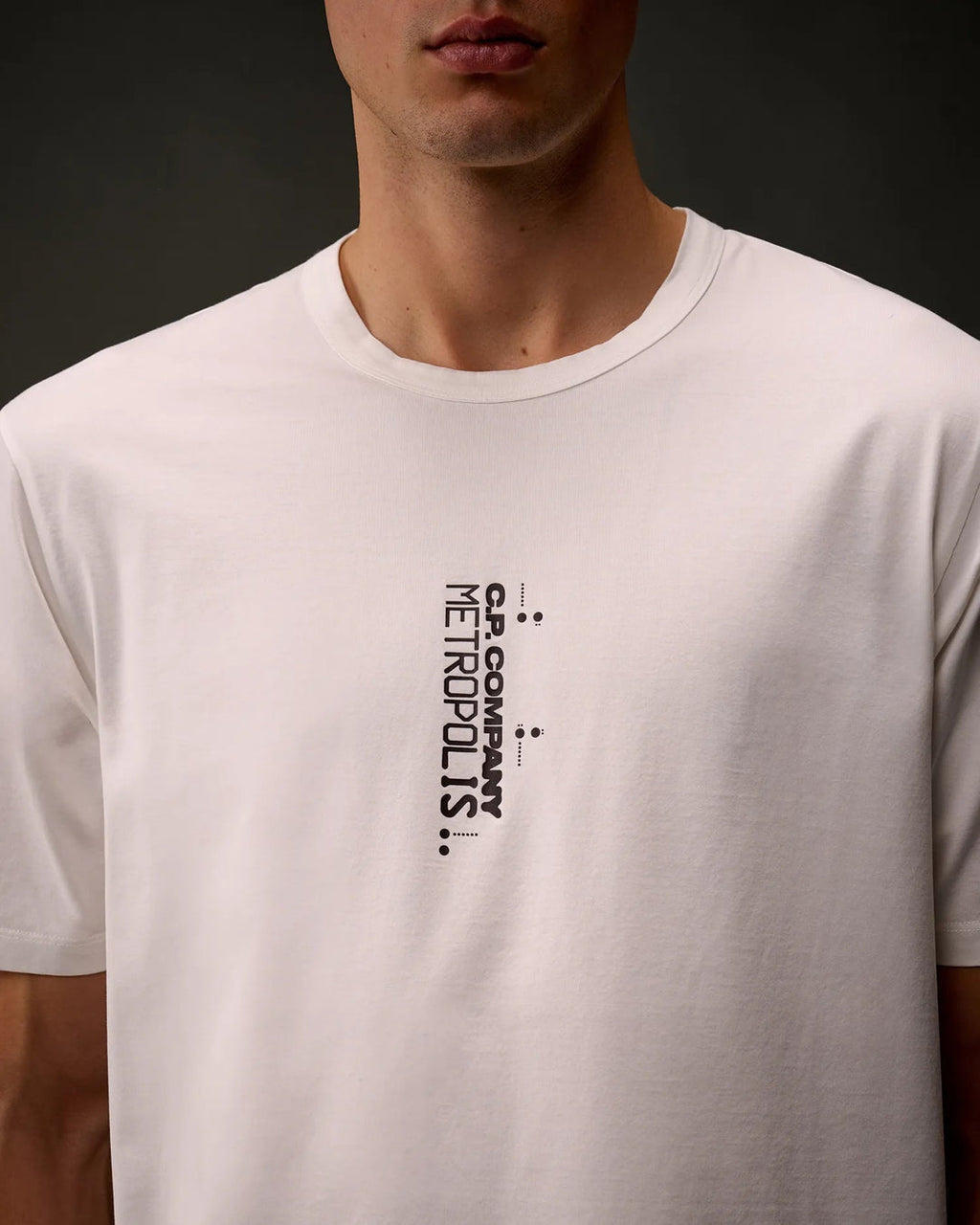 C.P. COMPANY - Metropolis Series Mercerized Jersey Short Sleeve Graphic T-Shirt Gauze White