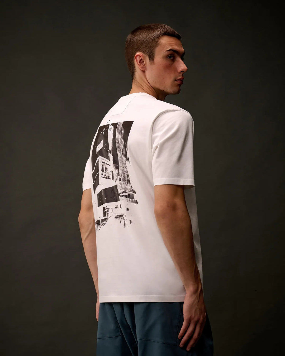 C.P. COMPANY - Metropolis Series Mercerized Jersey Short Sleeve Graphic T-Shirt Gauze White