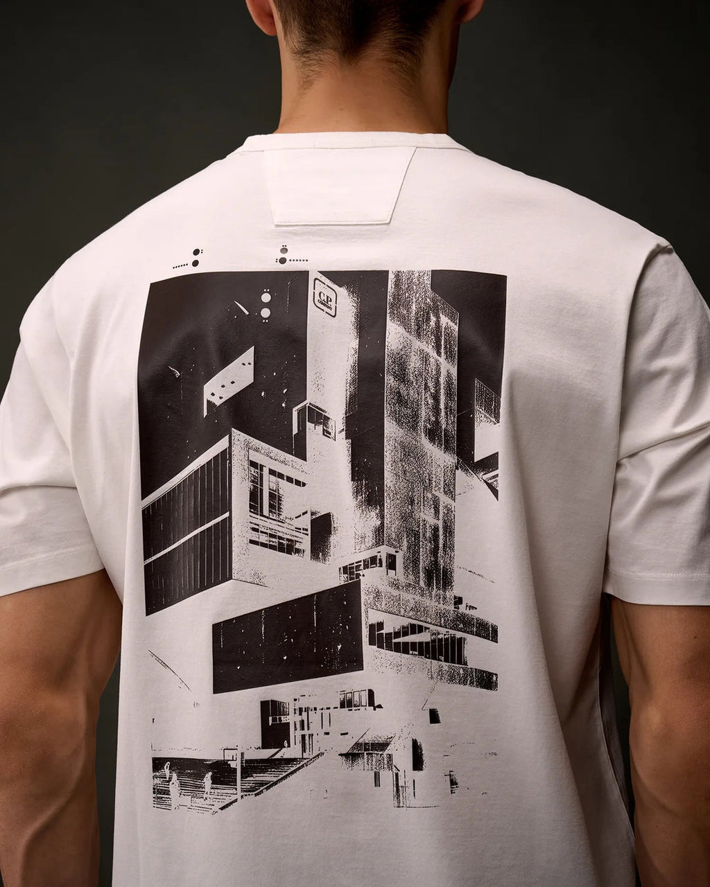 C.P. COMPANY - Metropolis Series Mercerized Jersey Short Sleeve Graphic T-Shirt Gauze White