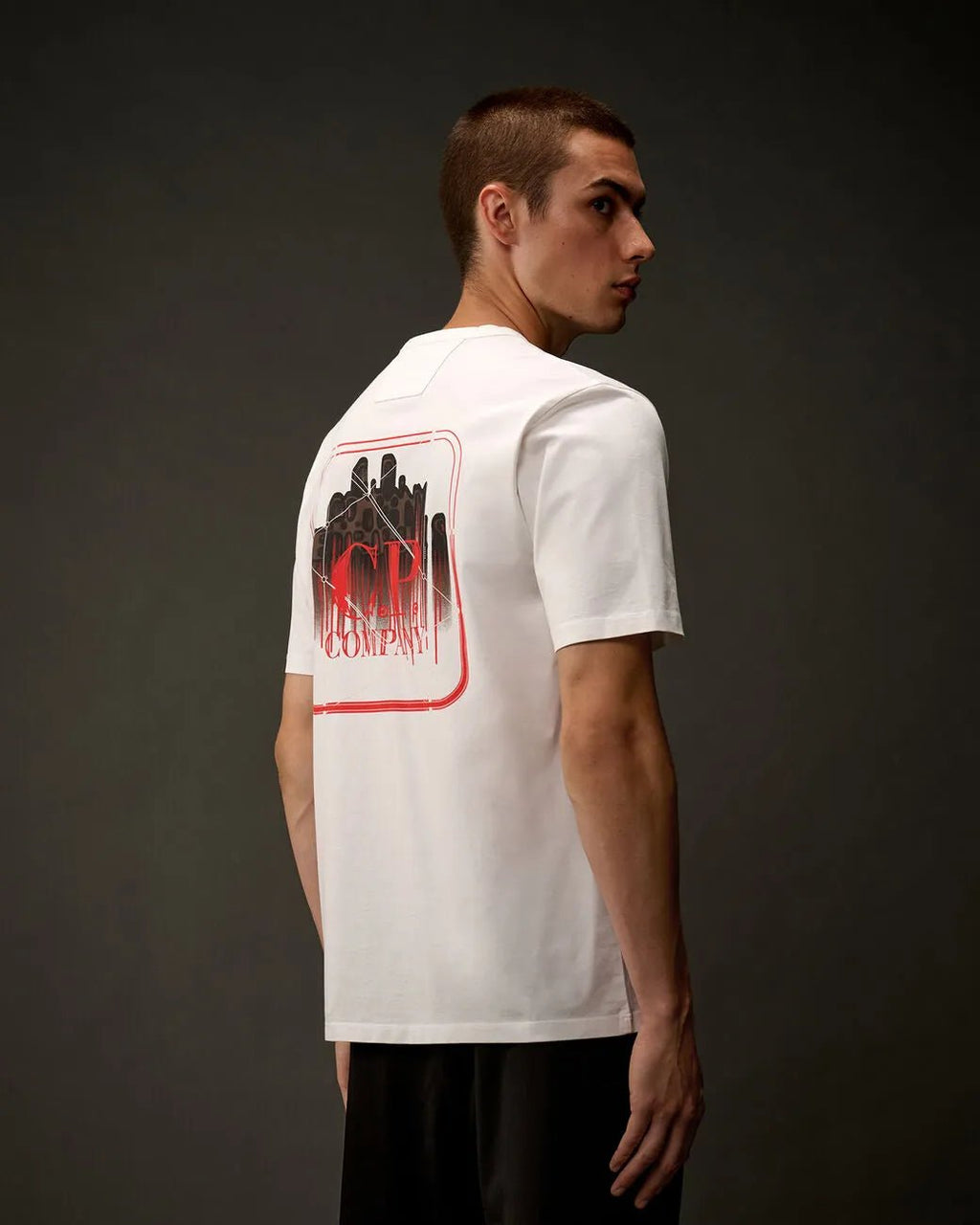 C.P. COMPANY : Metropolis Series Mercerized Jersey Short Sleeve Graphics T-Shirt blanc