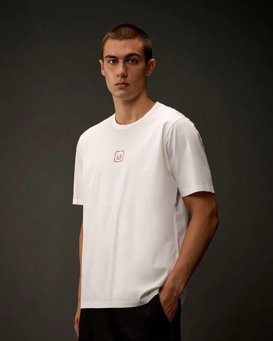 C.P. COMPANY : Metropolis Series Mercerized Jersey Short Sleeve Graphics T-Shirt blanc