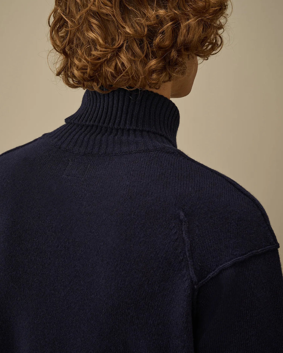 C.P. COMPANY - Pull Lambswool GRS Turtleneck Total Eclipse