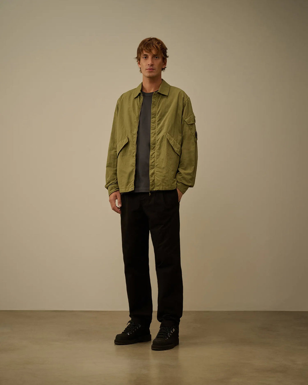 C.P. Company - Surchemise Diagonal Flatt Nylon Button Overshirt Capers