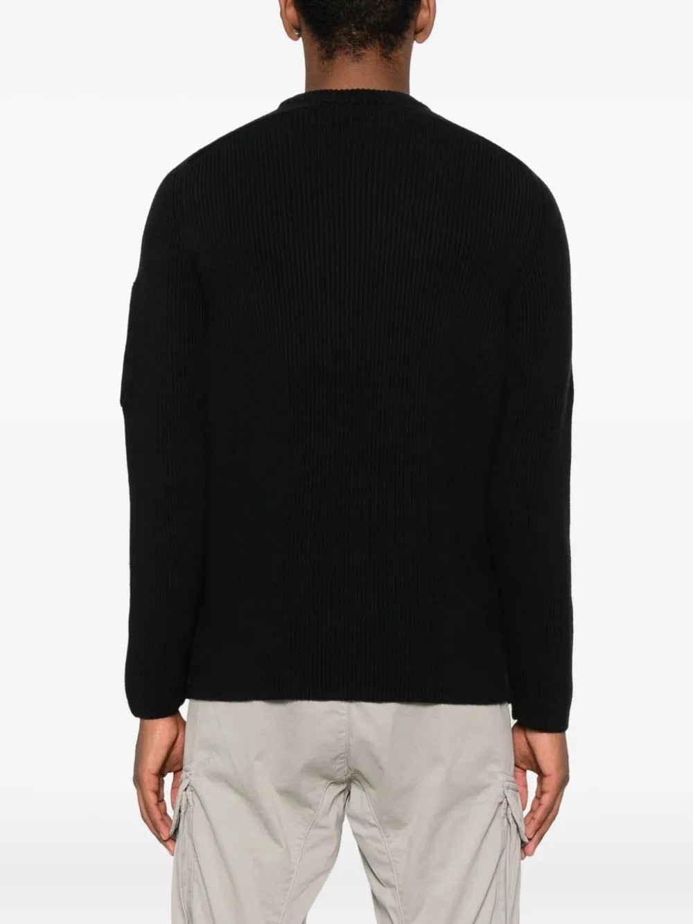 C.P. COMPANY - Sweater Full Rib Crewneck Lens Noir
