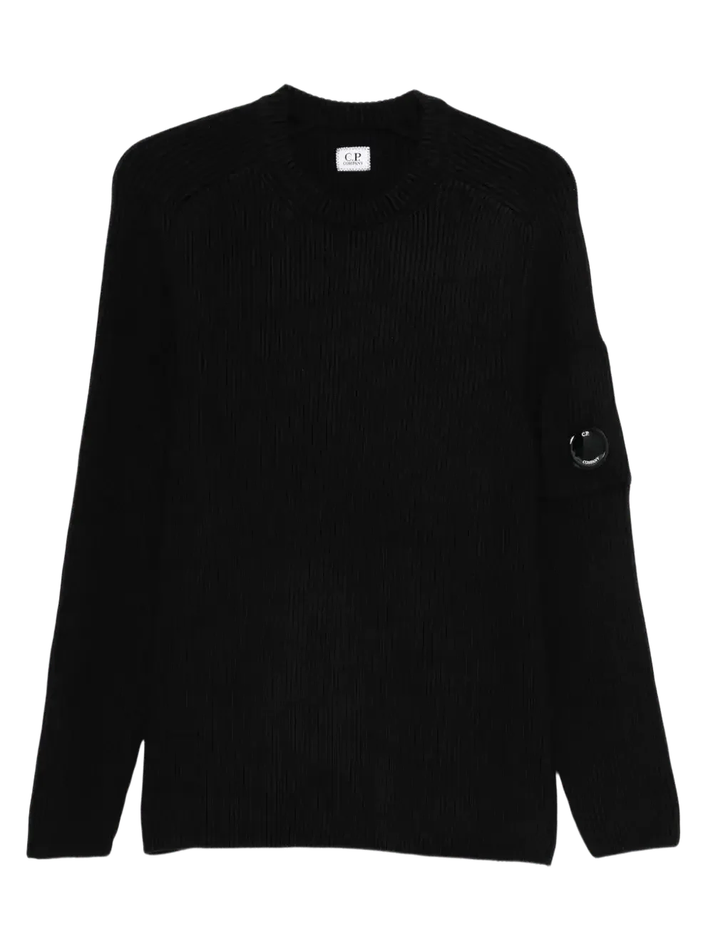 C.P. COMPANY - Sweater Full Rib Crewneck Lens Noir
