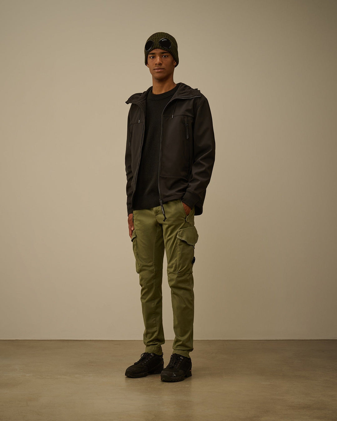 C.P. COMPANY - Sweater Lambswool GRS Crewneck Lens Noir