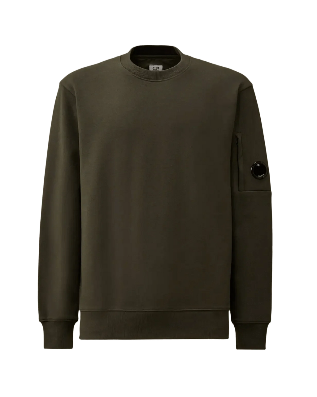 C.P. COMPANY - Sweatshirt Diagonal Raised Fleece Crewneck Lens Dark Shadow