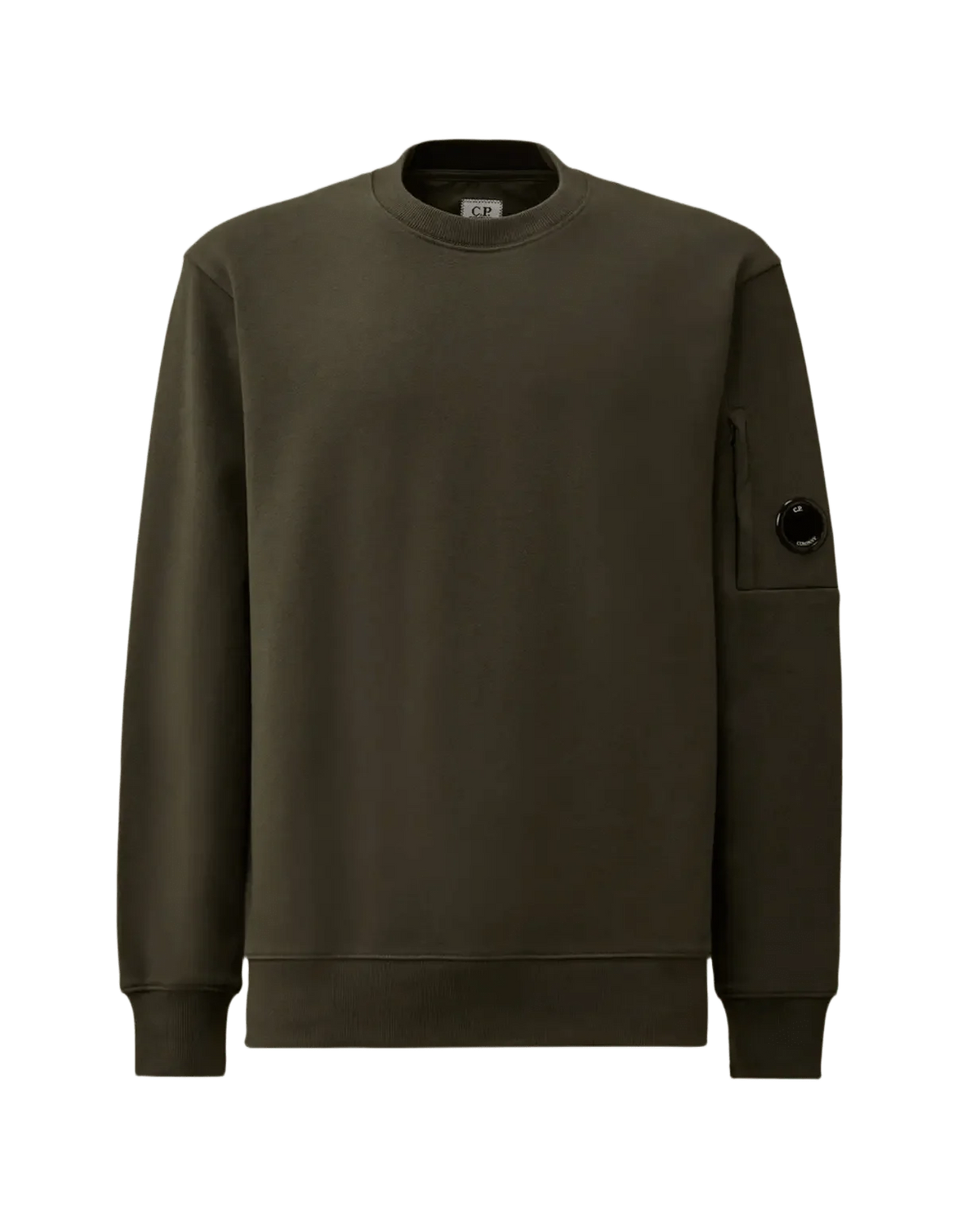 C.P. COMPANY - Sweatshirt Diagonal Raised Fleece Crewneck Lens Dark Shadow