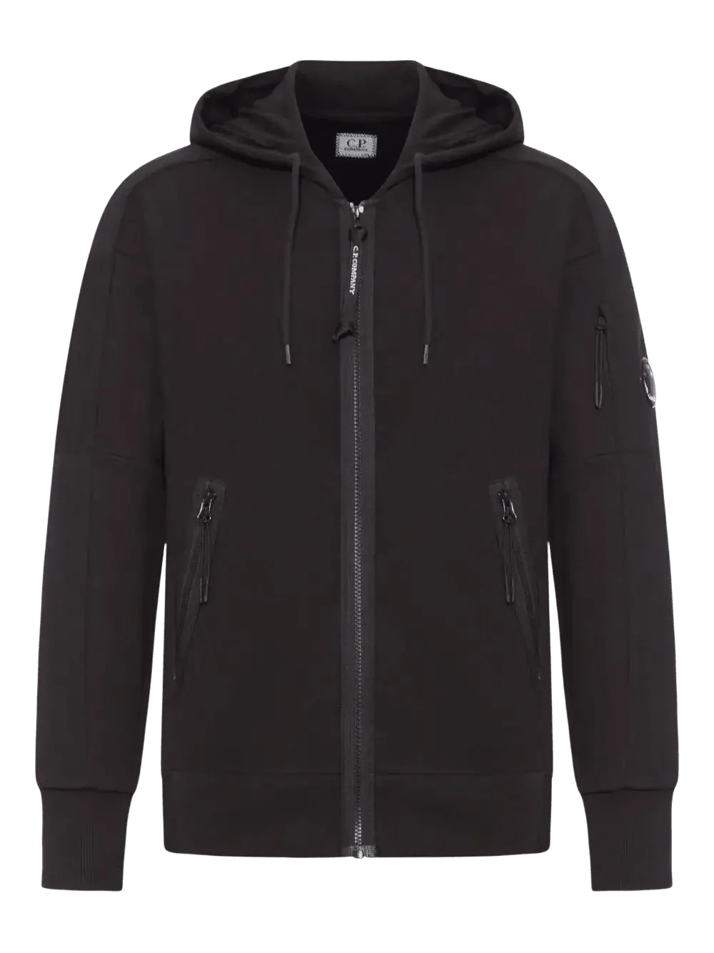 C.P. COMPANY - Sweatshirts hoodie à Fermeture Zippée Noir