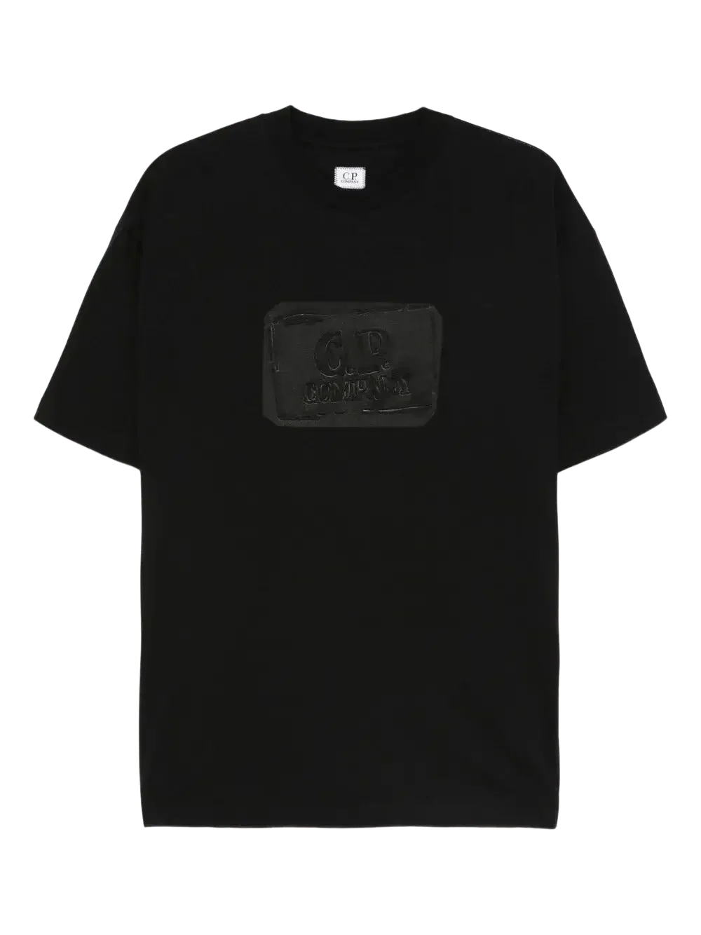 C.P. COMPANY - T-shirt en Coton à Détail de Logo Noir