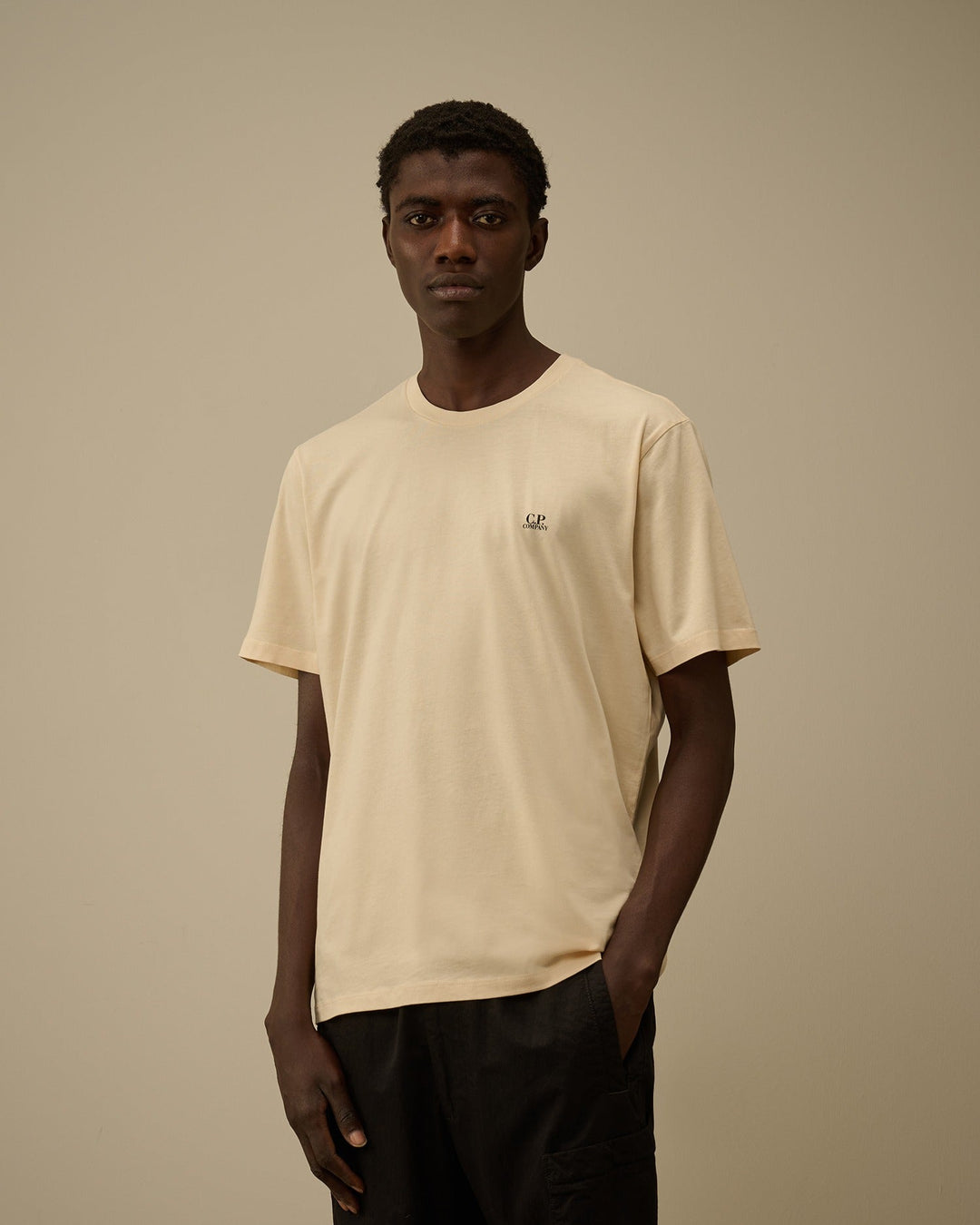 C.P. COMPANY - T-shirt Jersey Short Sleeve Goggle Beige