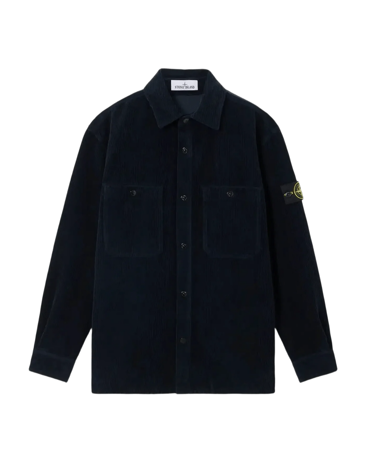 STONE ISLAND - 1200012 Surchemise Organic Cotton Corduroy Bleu marine