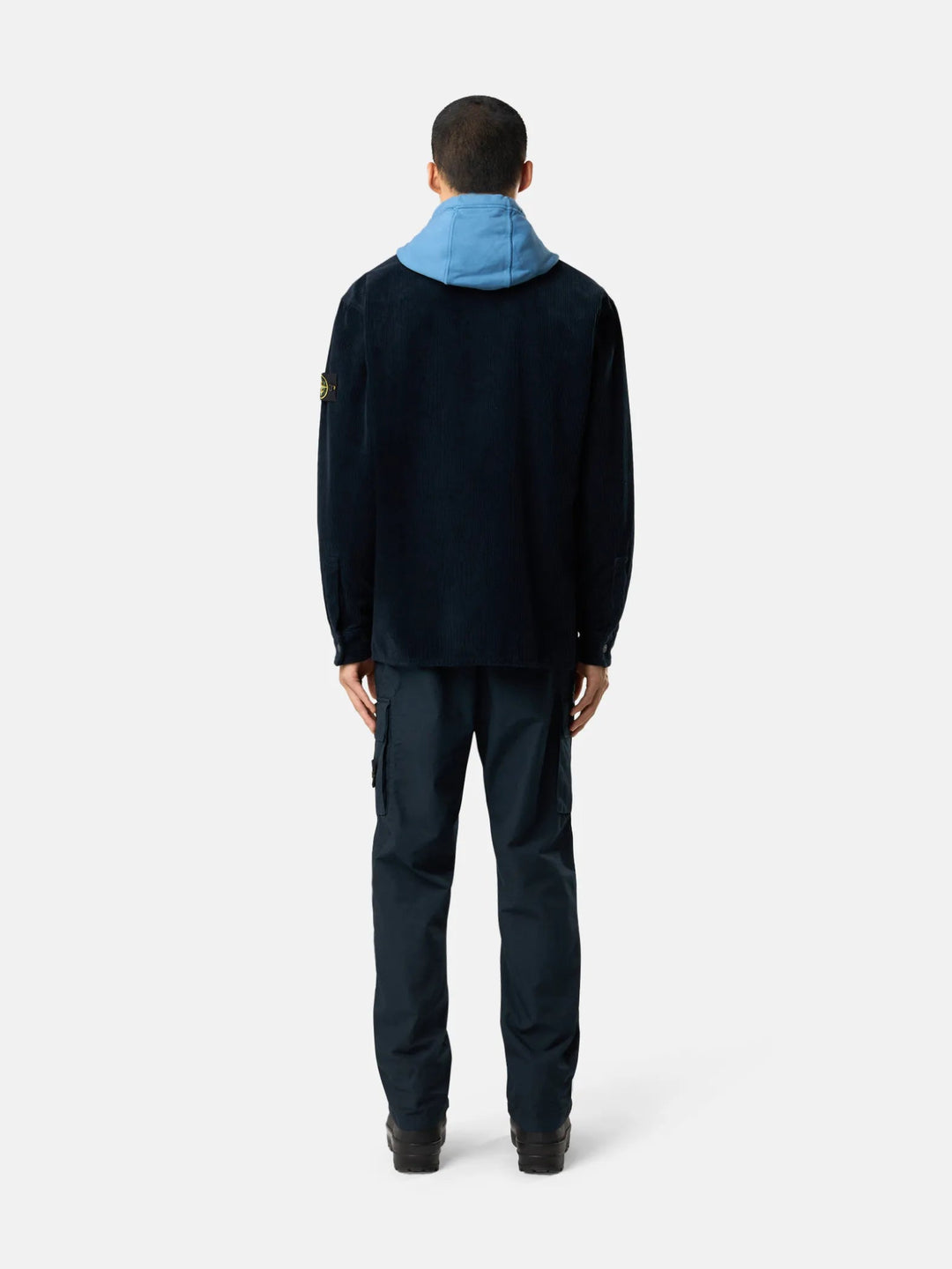 STONE ISLAND - 1200012 Surchemise Organic Cotton Corduroy Bleu marine