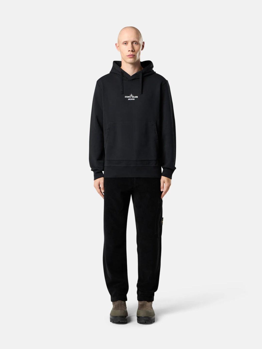 STONE ISLAND - Pantalon 3100039 ORGANIC COTTON CORDUROY 800 Noir