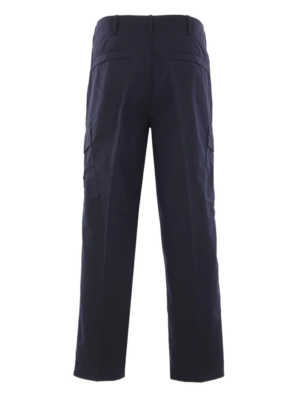 STONE ISLAND - Pantalon en Coton à Poches Cargo Bleu Foncé
