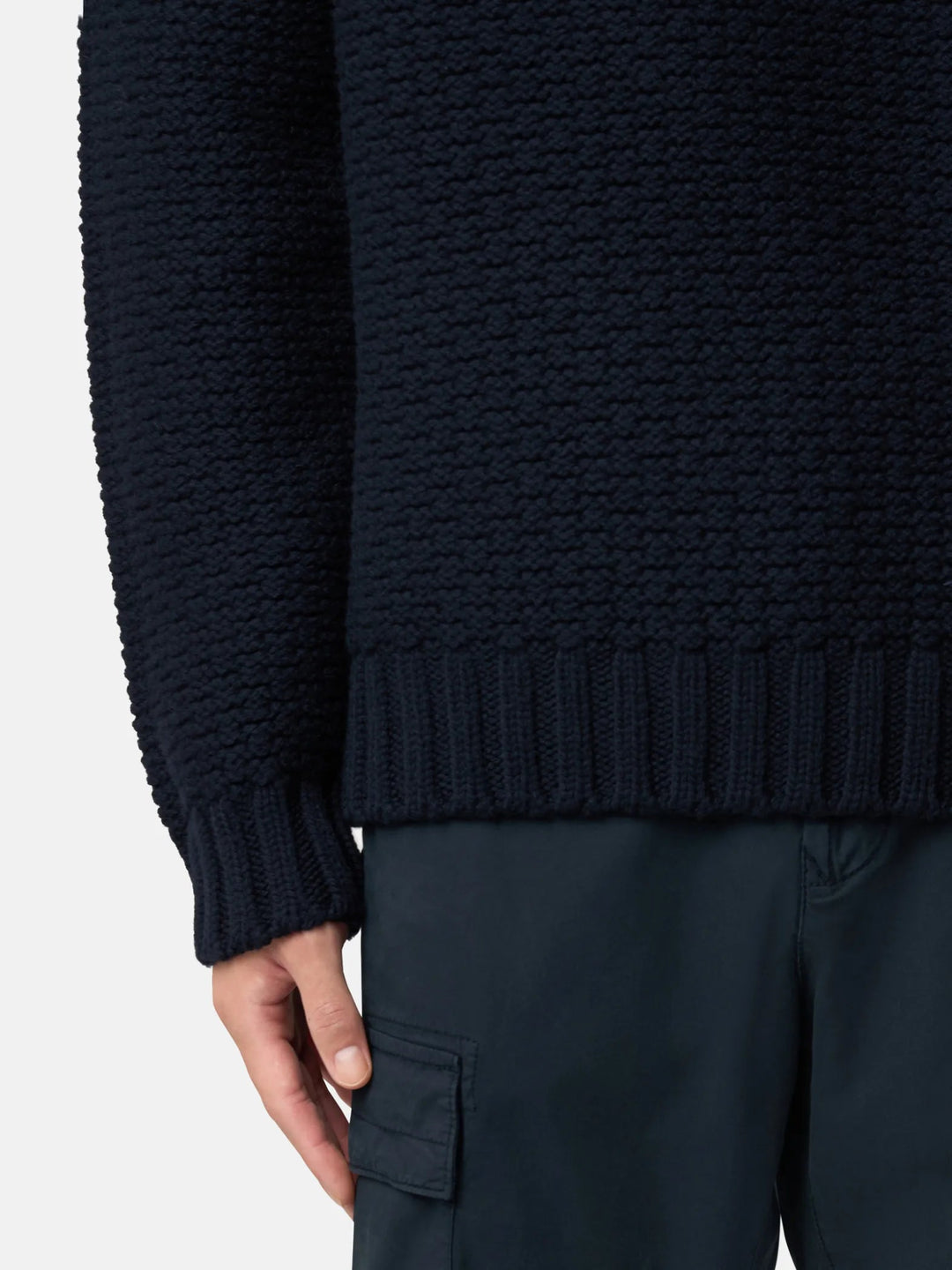 STONE ISLAND - Pull 5100054 Pure Wool Bleu Marine