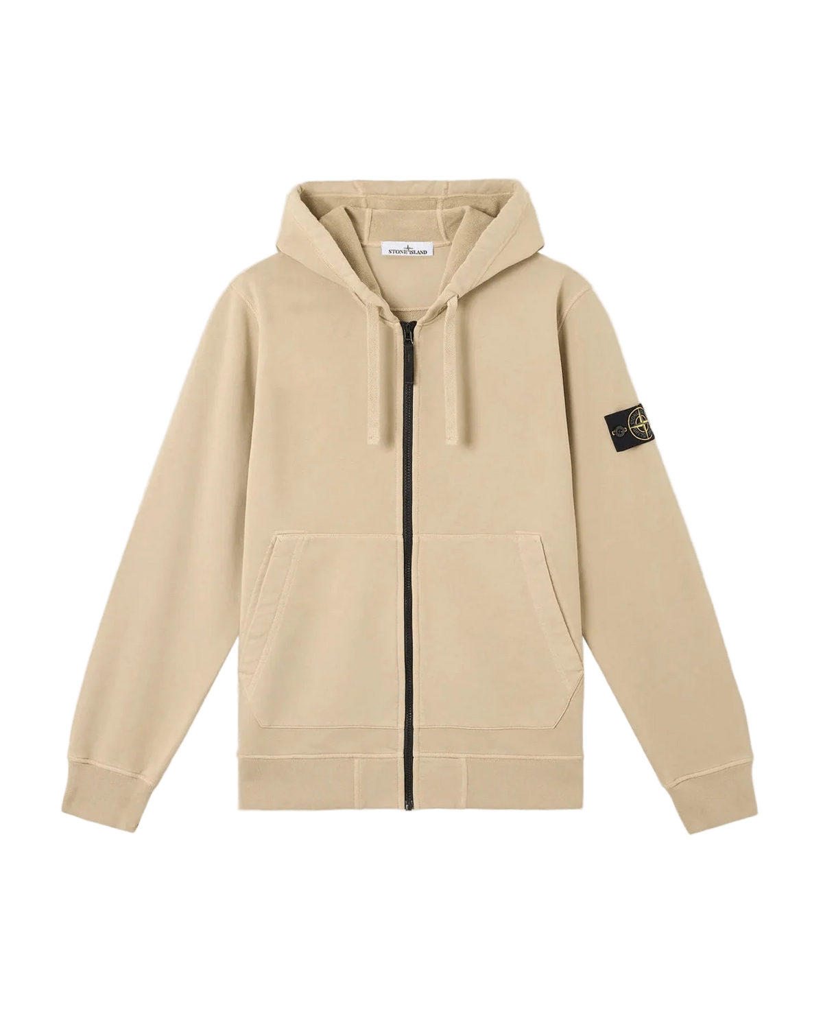STONE ISLAND - Sweat zippé 6100061 ORGANIC COTTON FLEECE Désert