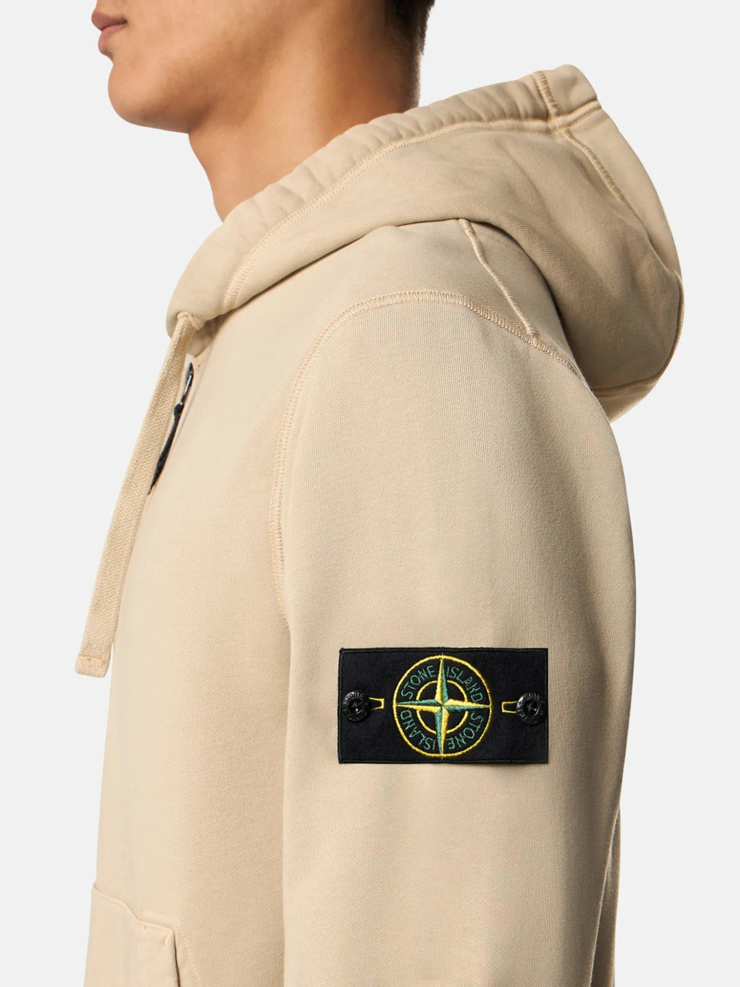 STONE ISLAND - Sweat zippé 6100061 ORGANIC COTTON FLEECE Désert