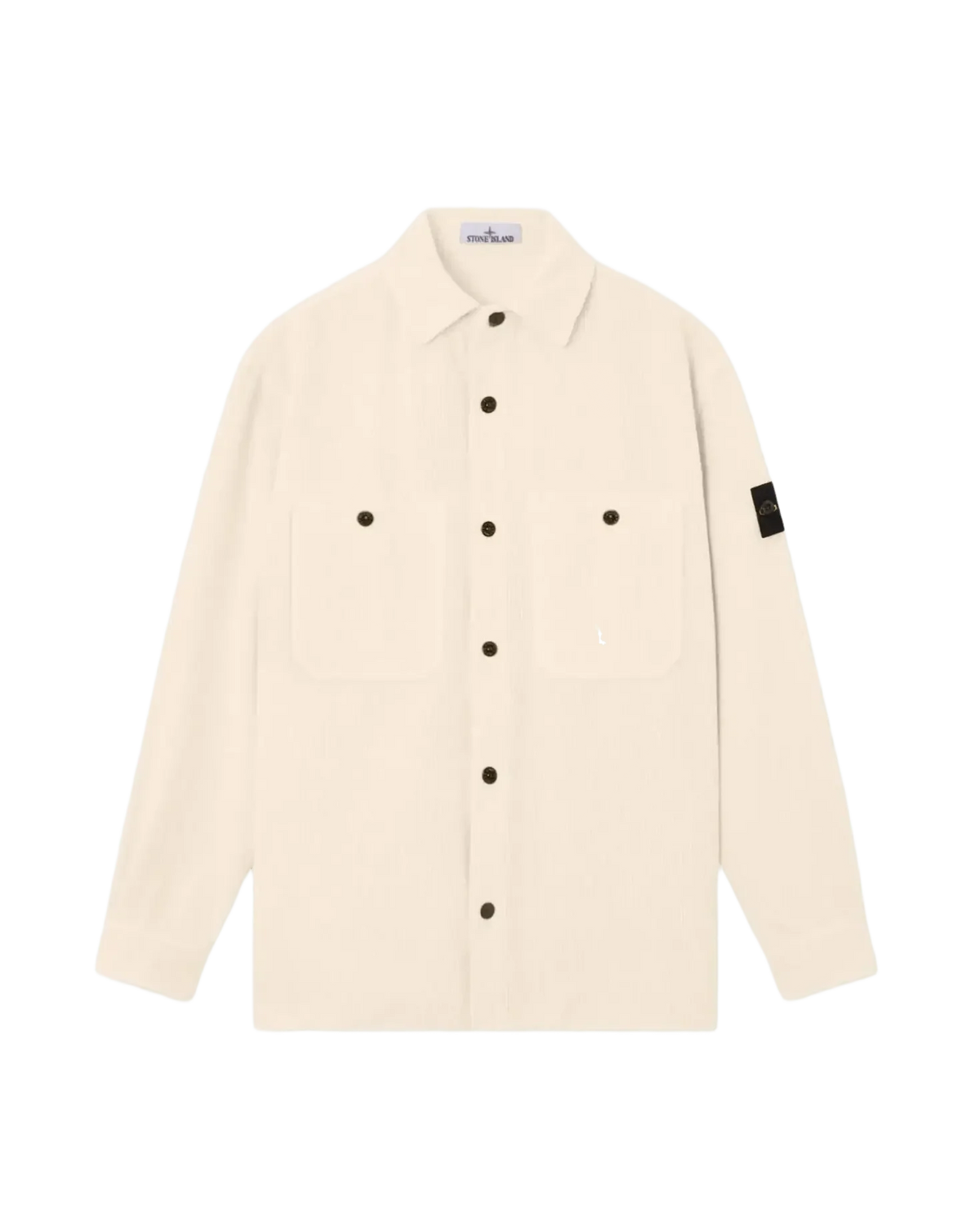 STONE ISLAND - Surchemise 1200012 Organic Cotton Corduroy 800 Ivoire