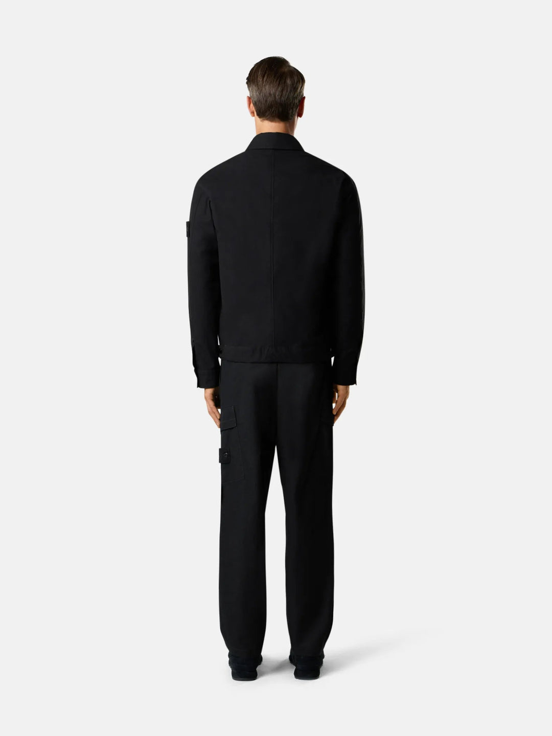 STONE ISLAND - Surchemise Weatherproof Cotton Canvas Ghost Bleu Marine