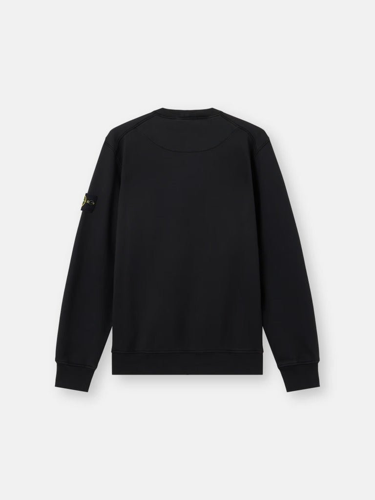 STONE ISLAND - Sweat-shirt ras-du-cou coupe regular Noir