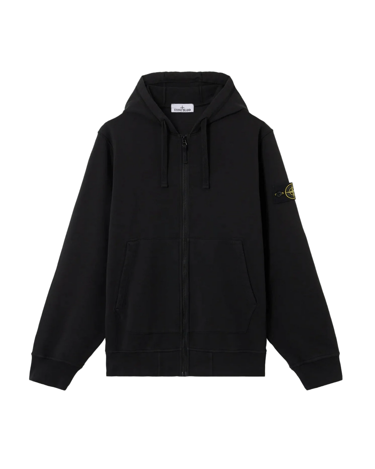 STONE ISLAND - Sweat zippé 6100061 ORGANIC COTTON FLEECE Noir