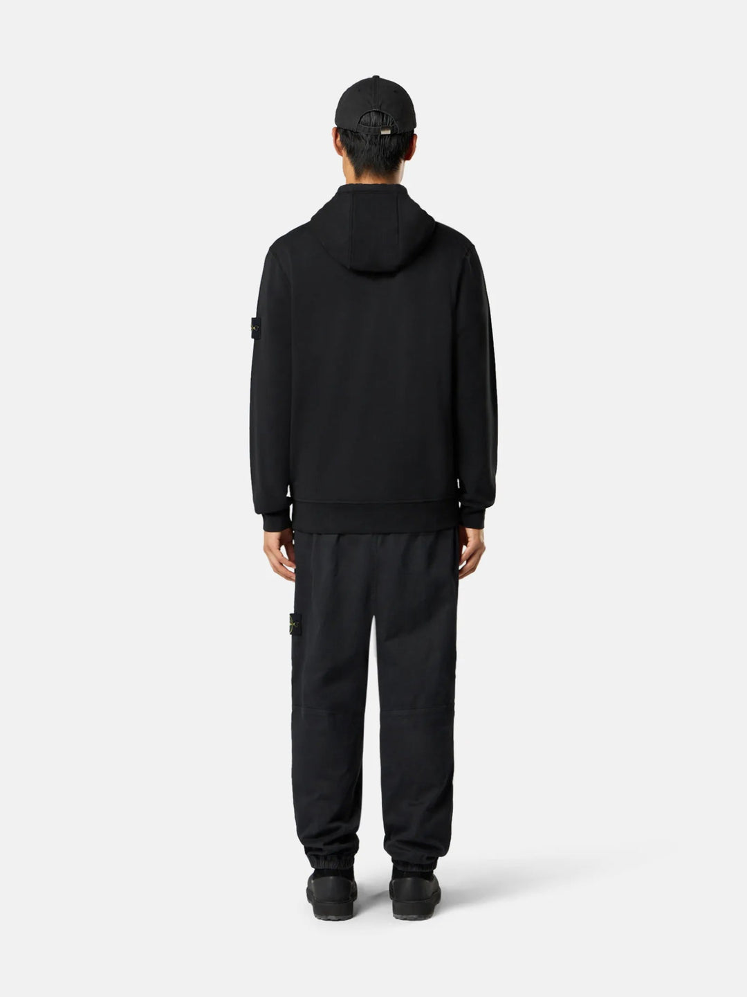 STONE ISLAND - Sweat zippé 6100061 ORGANIC COTTON FLEECE Noir