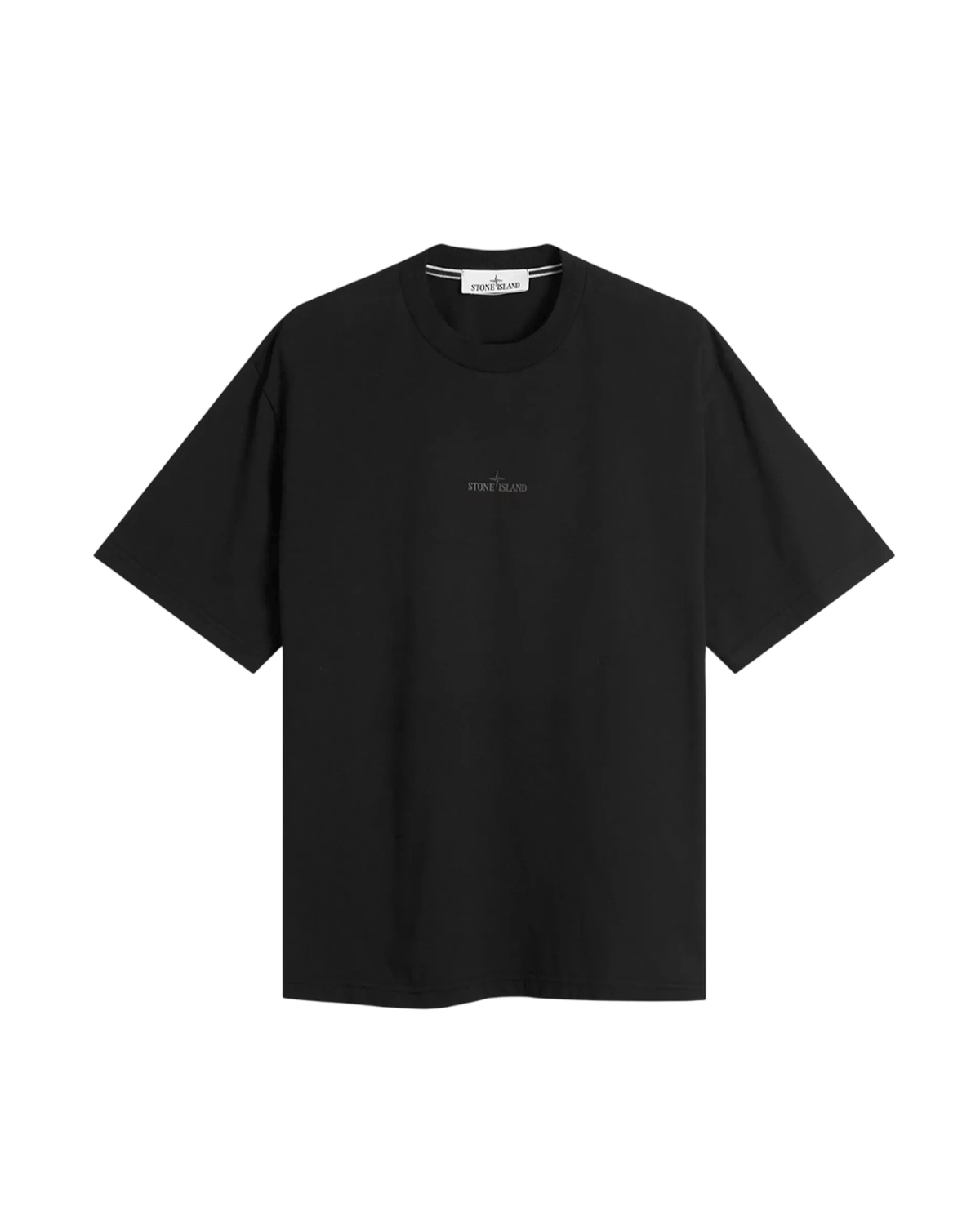 STONE ISLAND - T-shirt à manches courtes avec imprimé Noir