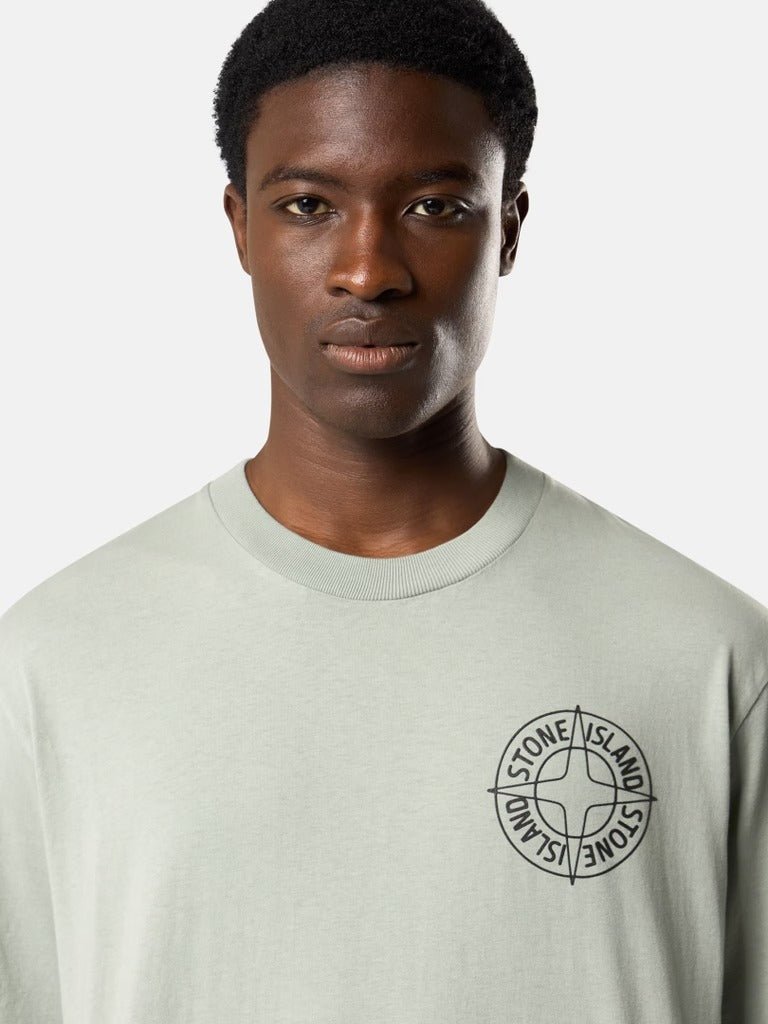 STONE ISLAND - T-shirt coupe regular avec imprimé « Outline Compass »