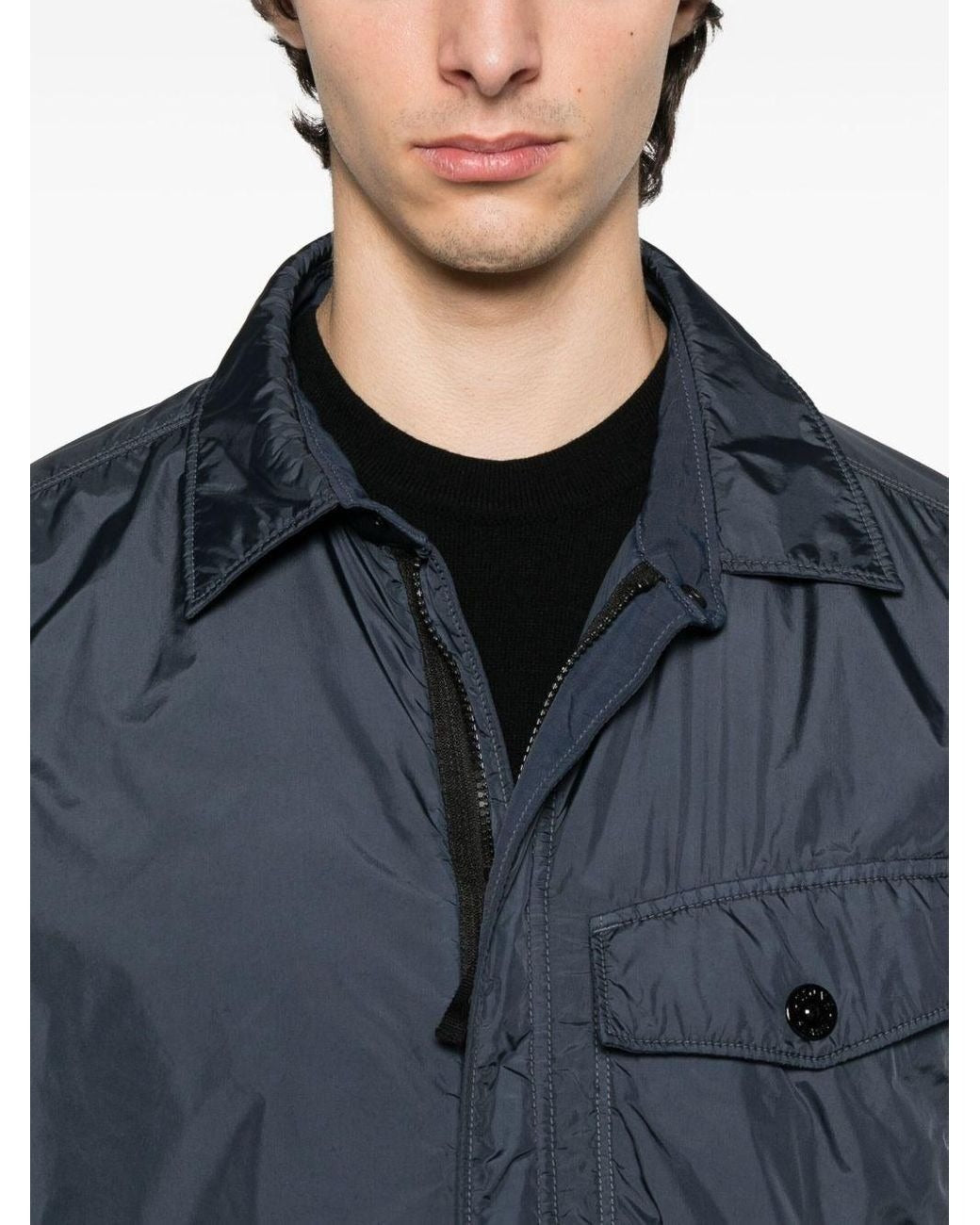 STONE ISLAND - Veste à Poche Zippée Bleu