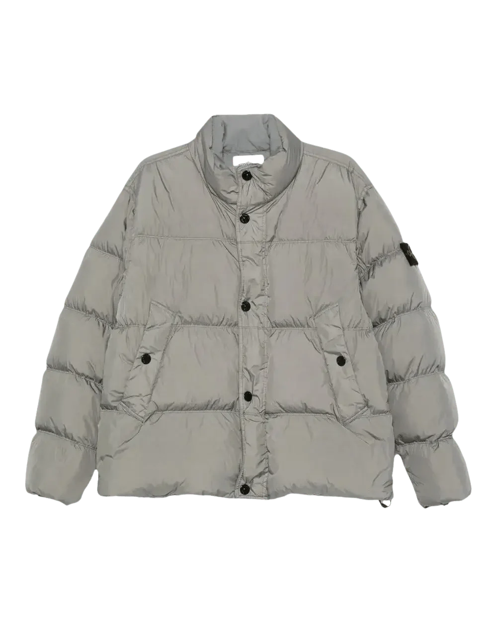STONE ISLAND - Veste Matelassée à Col Montant Gris