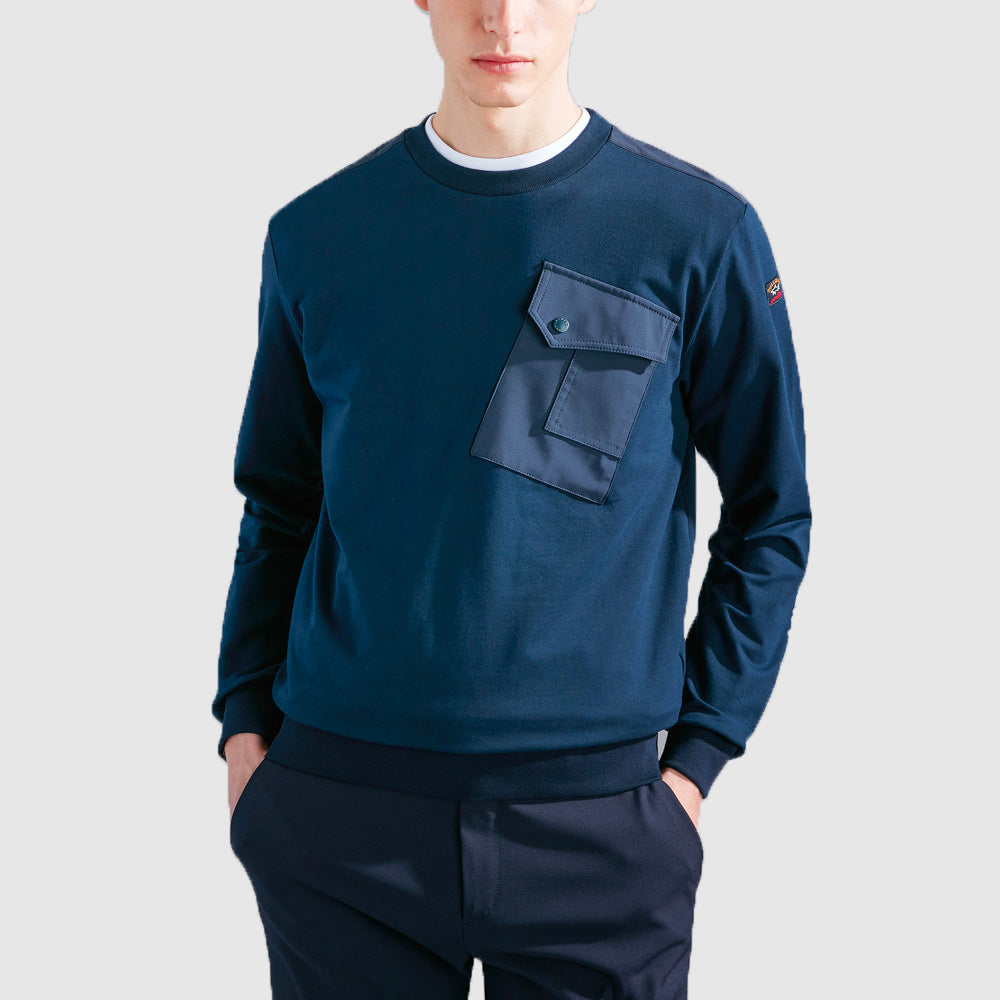 Sweatshirt Paul & Shark avec empiècements en Typhoon